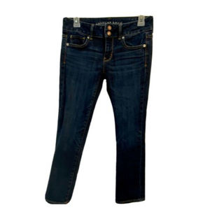American Eagle Artist Crop Stretch Capri Dark Wash Jeans Size 2